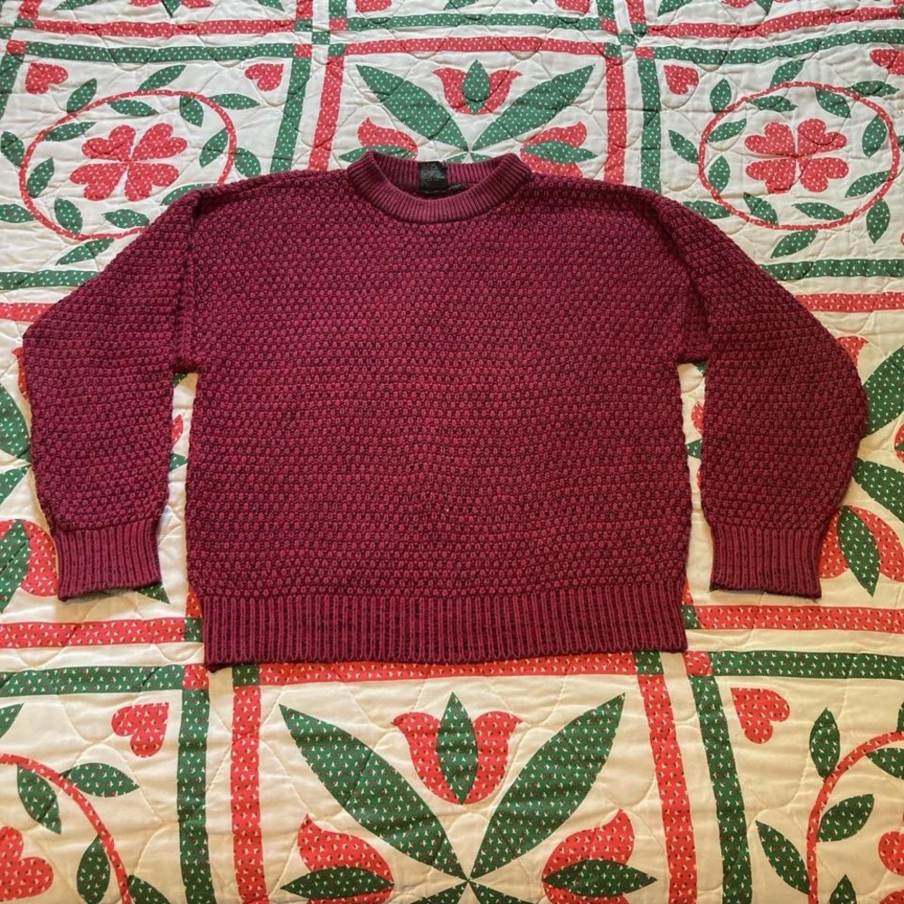 90’s speckled knit crewneck sweater
